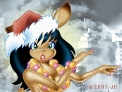 Kelly Small with Santa Hat