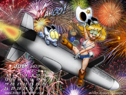 July 4th Wahoo small calendar pix